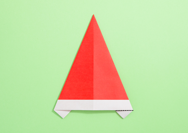 「サンタの帽子」の折り紙の折り方